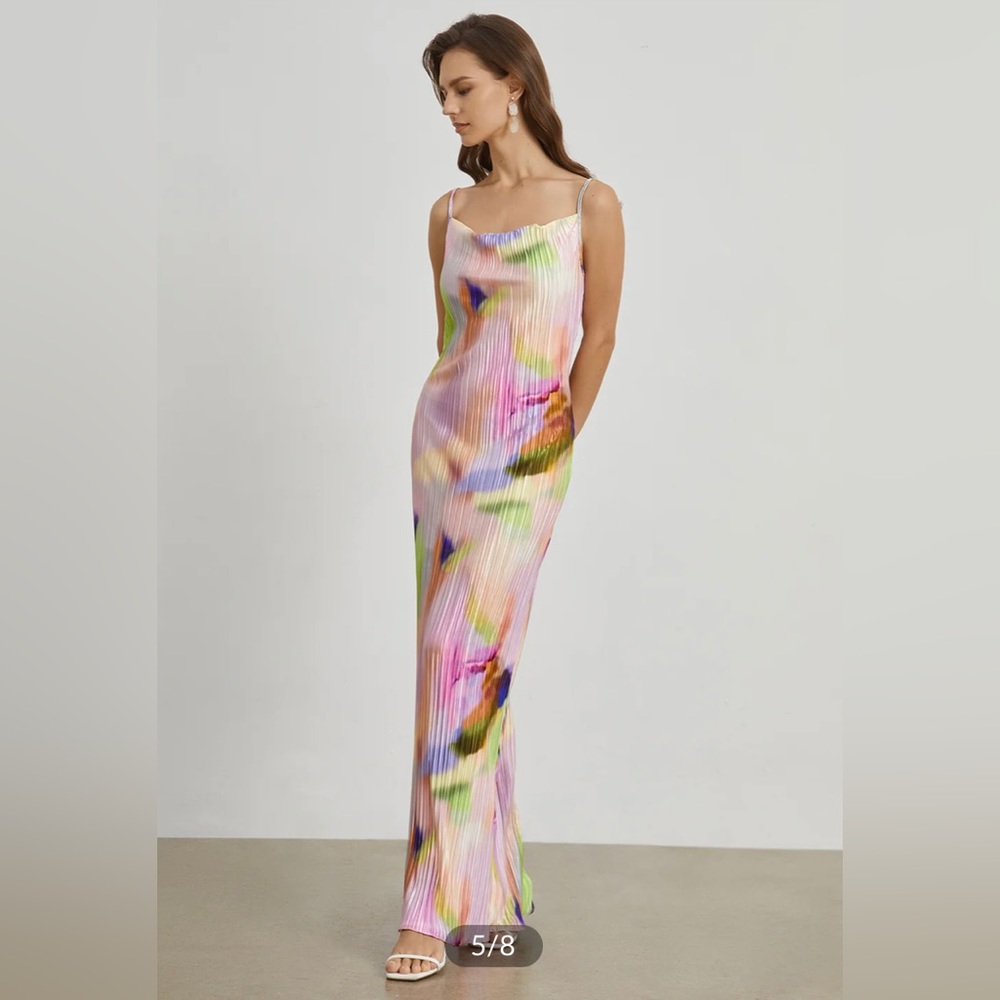 NWT Tie Dye Pleat Long Dress - size small